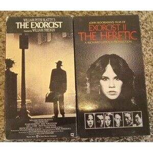 The Exorcist and Exorcist II: The Heretic VHS Tapes Linda Blair Preowned